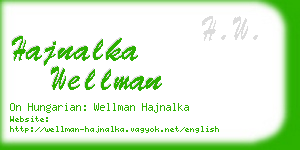 hajnalka wellman business card